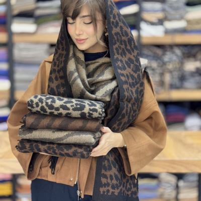 شال موهر دورو پلنگی زبرا