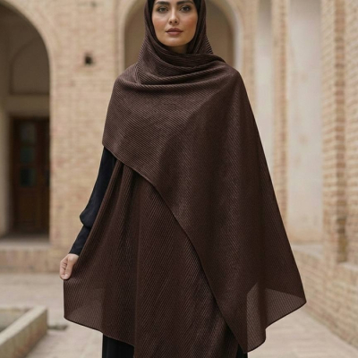 شال پلیسه متالیک دو رو