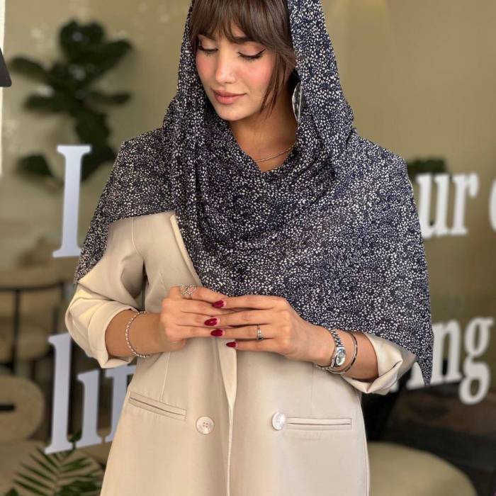 شال حریر شیفون چاپی